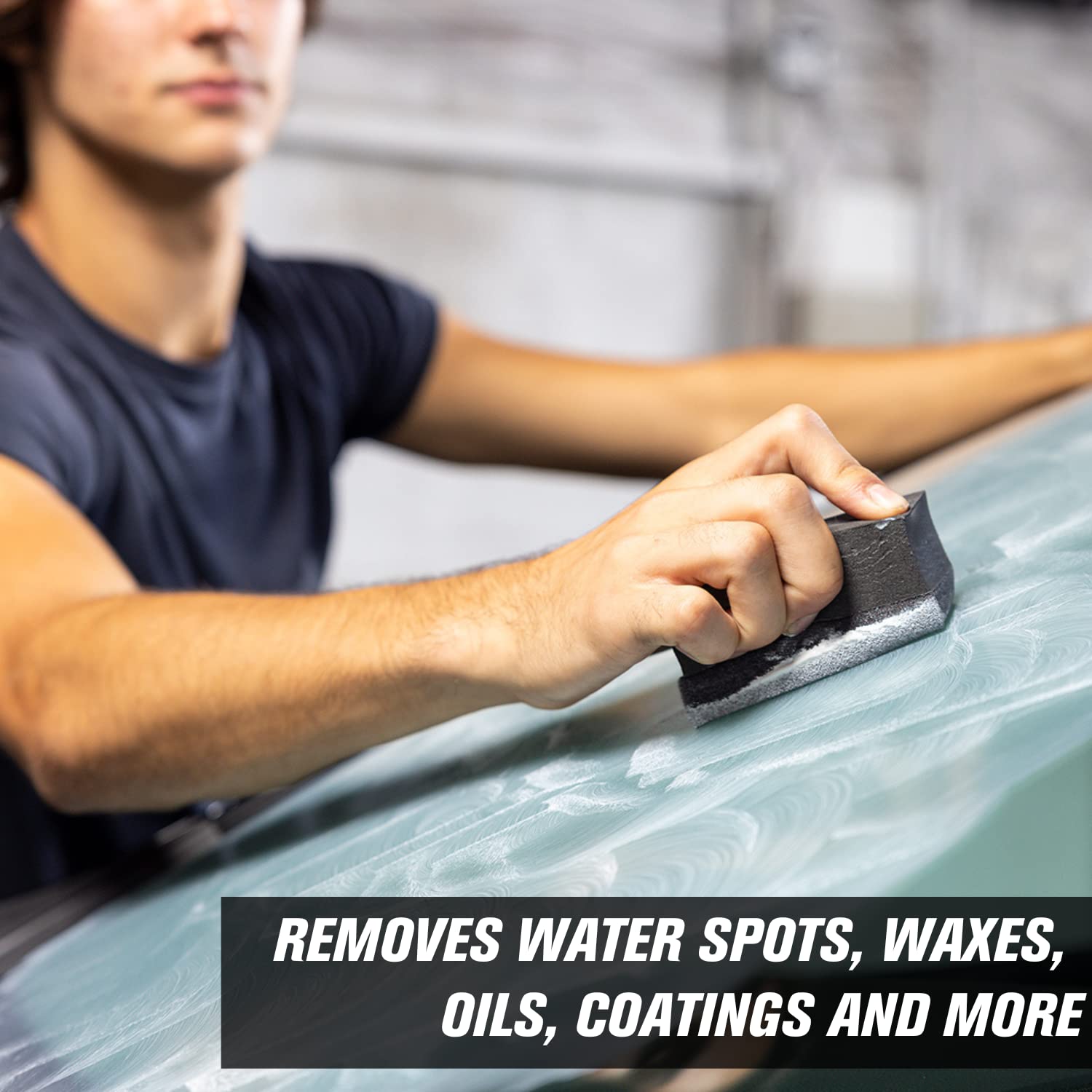 Invisible Glass 91411 3.38-Ounce Glass Stripper Water Spot Remover Kit Eliminates Coatings, Waxes, Oils And More To Polish And Restore Automotive Glass , White